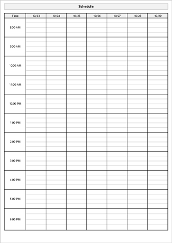 bizroute schedule